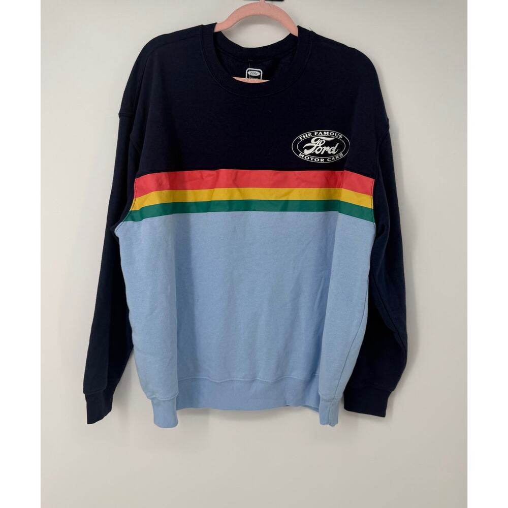Ford Fleece Lined Color block Pullover Womens Size XXL